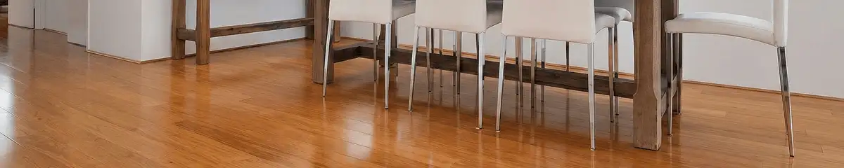 Professionally installed and refinished bamboo flooring in a residential home, showcasing smooth finish and natural wood tones in Columbia, SC