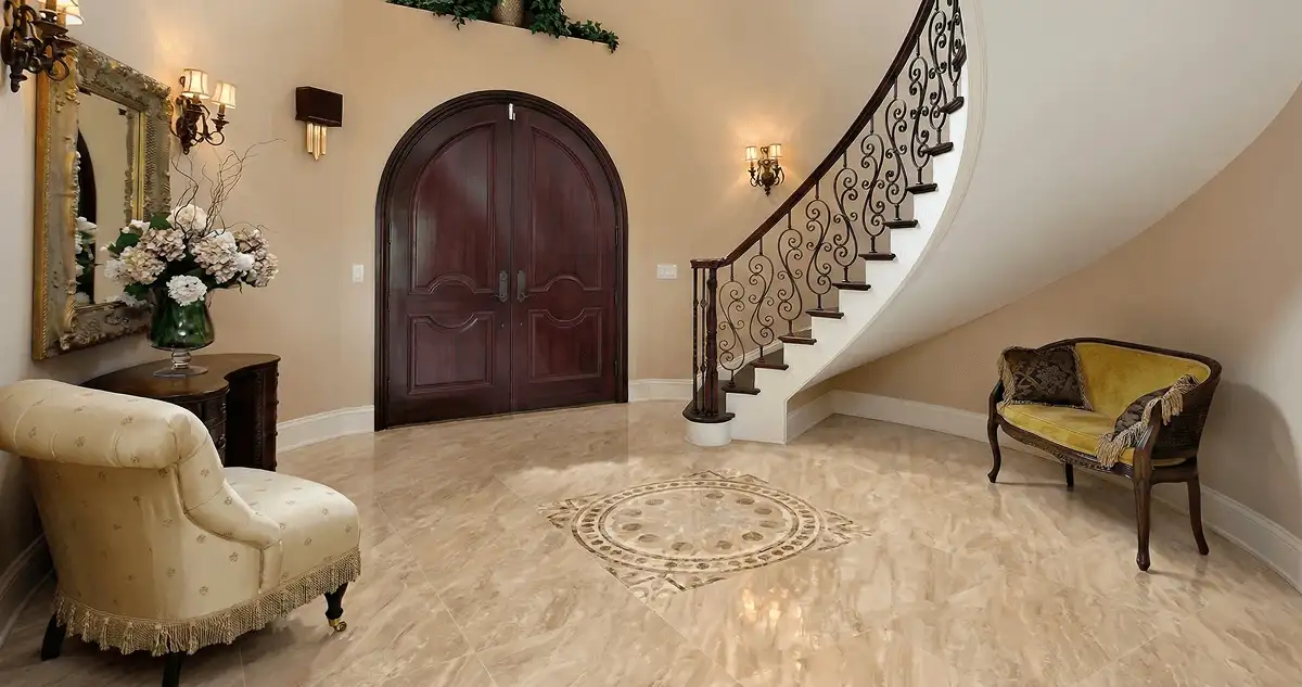 Entrance hall with professionally installed ceramic tile flooring in Columbia SC